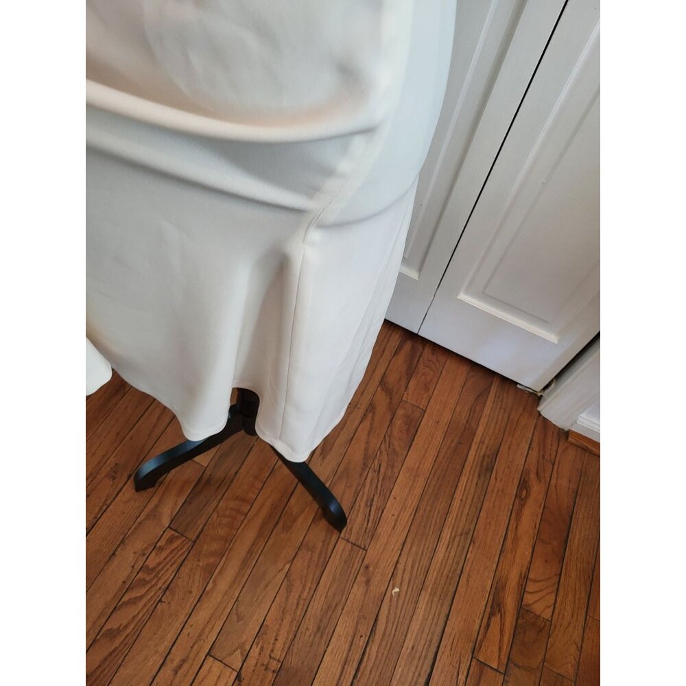 Ivory A Line Skirt Sag Harbor Sz 10 Side Pleat Retro Twee Minimalist Old Money - Picture 3 of 8